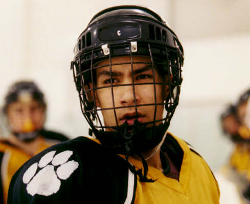 Lee Allen leaves the ice after a shift.