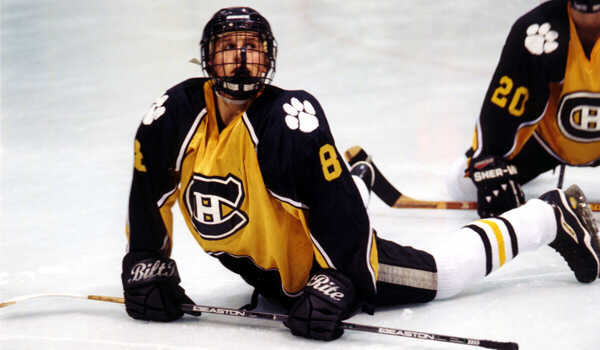 Kyle Barden stretches before battling St. Edward.