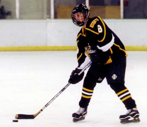 Kyle Barden looks for a pass recipient.