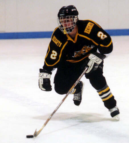 Brendon Benner brings the puck into the neutral zone.
