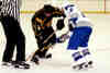 Dan Cross-Call takes a faceoff.