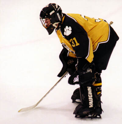Matt Crowell surveys the ice.