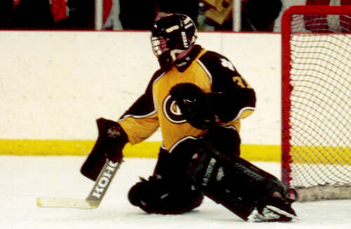 Matt Crowell stops a Normandy shot.