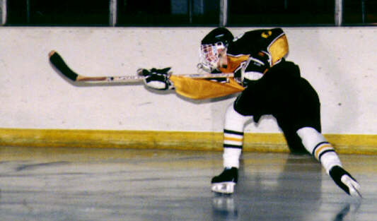Jeff Houser sends a shot in against Padua.