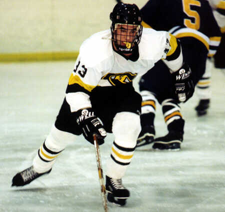 Mike Ruflin skates against St. Ignatius.