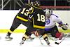 Ethan Farris follows Jason Kelce to the net as Kelce scores against Gilmour.