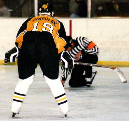 Jeff Hindulak waits for a faceoff against Lake Catholic.
