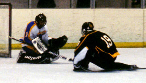 Jeff Hindulak shoots on a breakaway against Lakewood.